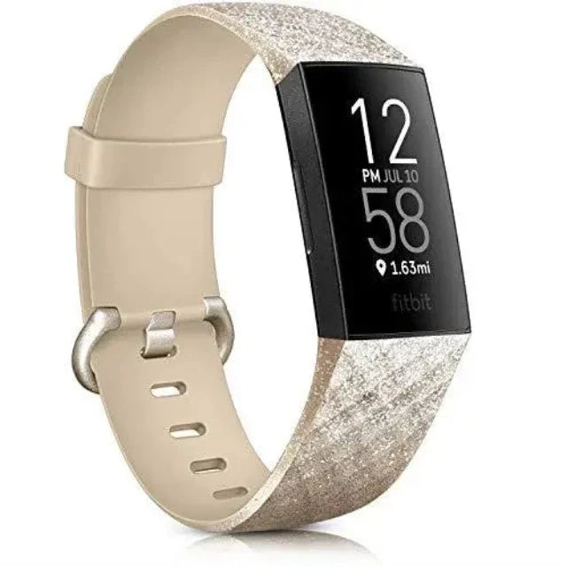 Fitbit Charge 3 & Charge 4 Watch Band in Glitter Gold