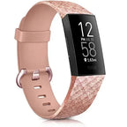 Fitbit Charge 3 & Charge 4 Watch Band in Glitter Rose Gold