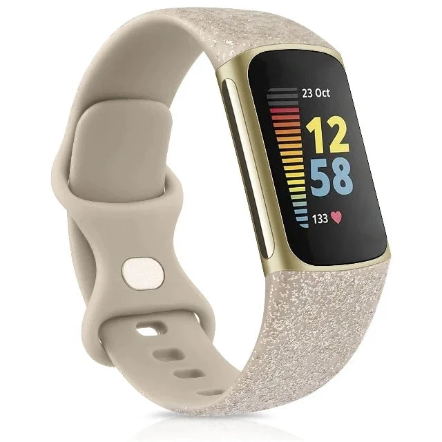 Fitbit Charge 5 Watch Band shiny gold