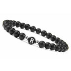 Black initial bracelet r