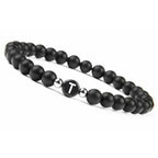 Black initial bracelet t