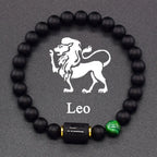 Black Zodiac Sign Bracelet Astro Black 12 Constellations leo