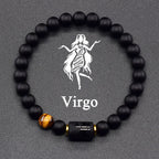Black Zodiac Sign Bracelet Astro Black 12 Constellations virgo