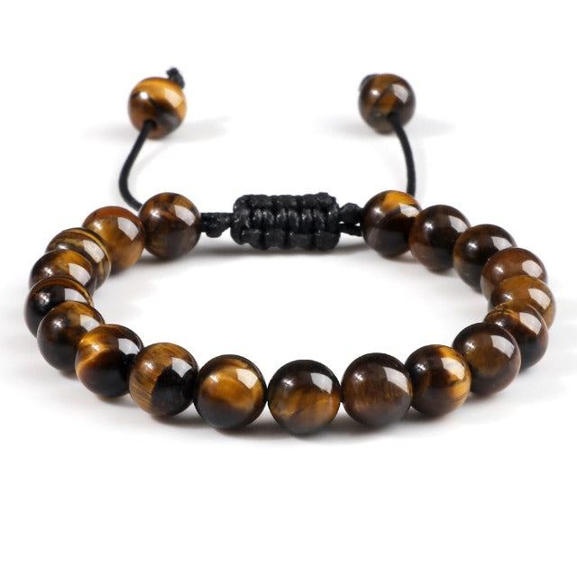 Tiger’s Eye Bracelet Gourmette for Women and Men Protection Against Negative Energies, Relaxation, Stress Reduction