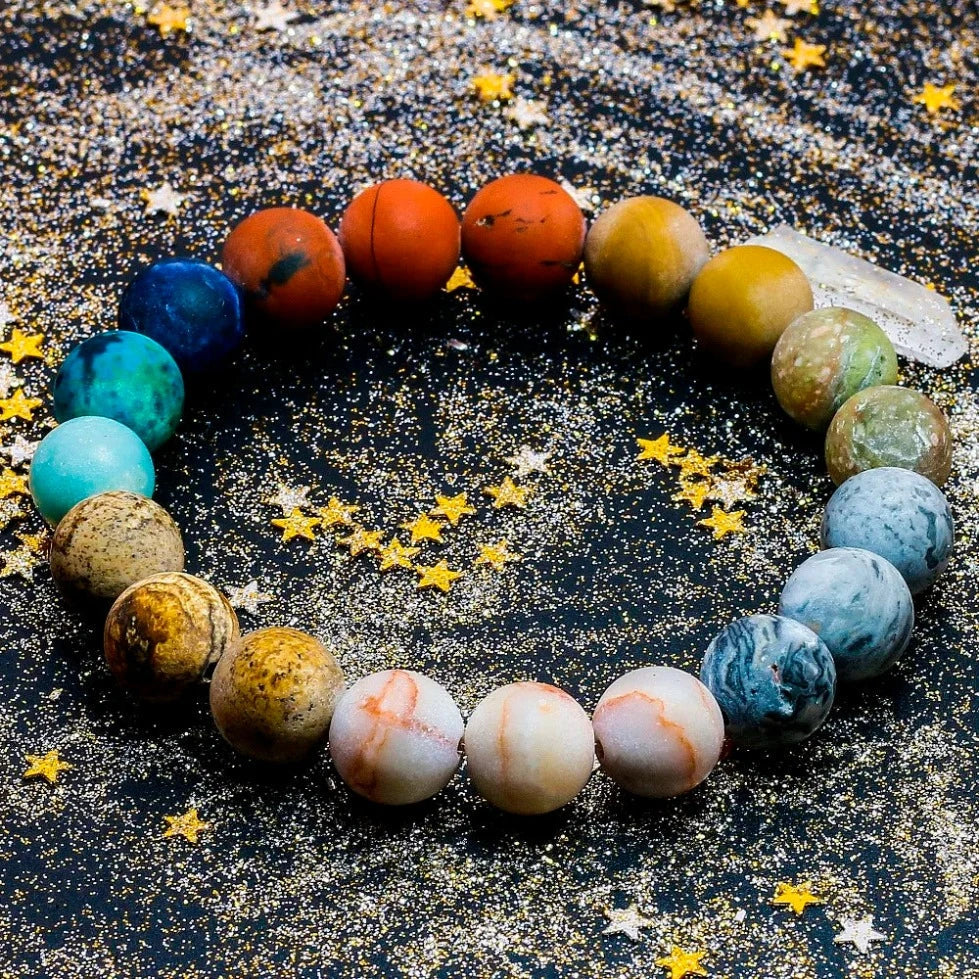 Solar System Planets Bead Bracelet 7 Chakras