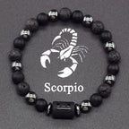 Zodiac Sign Beaded Bracelet 12 Constellations scorpion