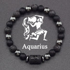 Zodiac Sign Beaded Bracelet 12 Constellations aquarius