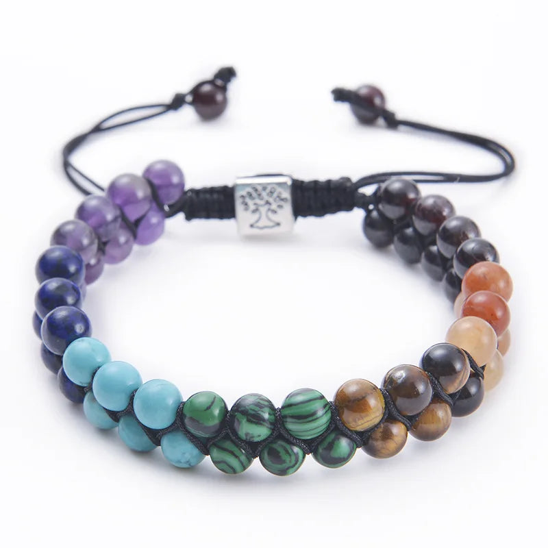 7 Chakra Stone Tree of Life Bracelet