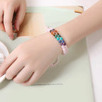 7 Chakra Rose Stone Bracelet