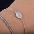 Moonstone Bracelet in Sterling Silver Fertility Chain