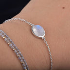 Moonstone Bracelet in Sterling Silver Fertility Chain