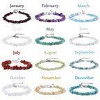 Men's and Women's Natural Birthstone Bracelet