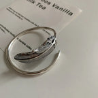 Silver feather bracelet for women