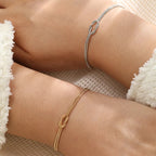 Couple Bracelet Interlaced Knot Gold and Silver (Set of 2 Bracelets)