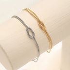 Couple Bracelet Interlaced Knot Gold and Silver (Set of 2 Bracelets)