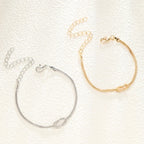 Couple Bracelet Interlaced Knot Gold and Silver (Set of 2 Bracelets)