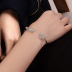 Women's bracelet angel wings silver