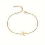 Personalized Bracelet for Women with Gold Initial h
