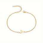 Personalized Bracelet for Women with Gold Initial y