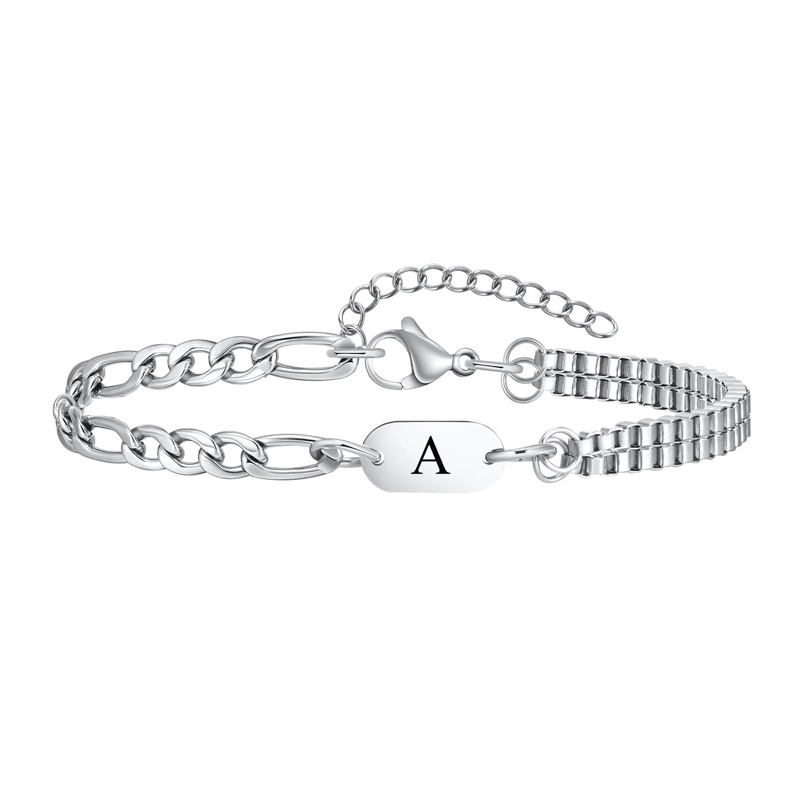 Men's initial bracelet a