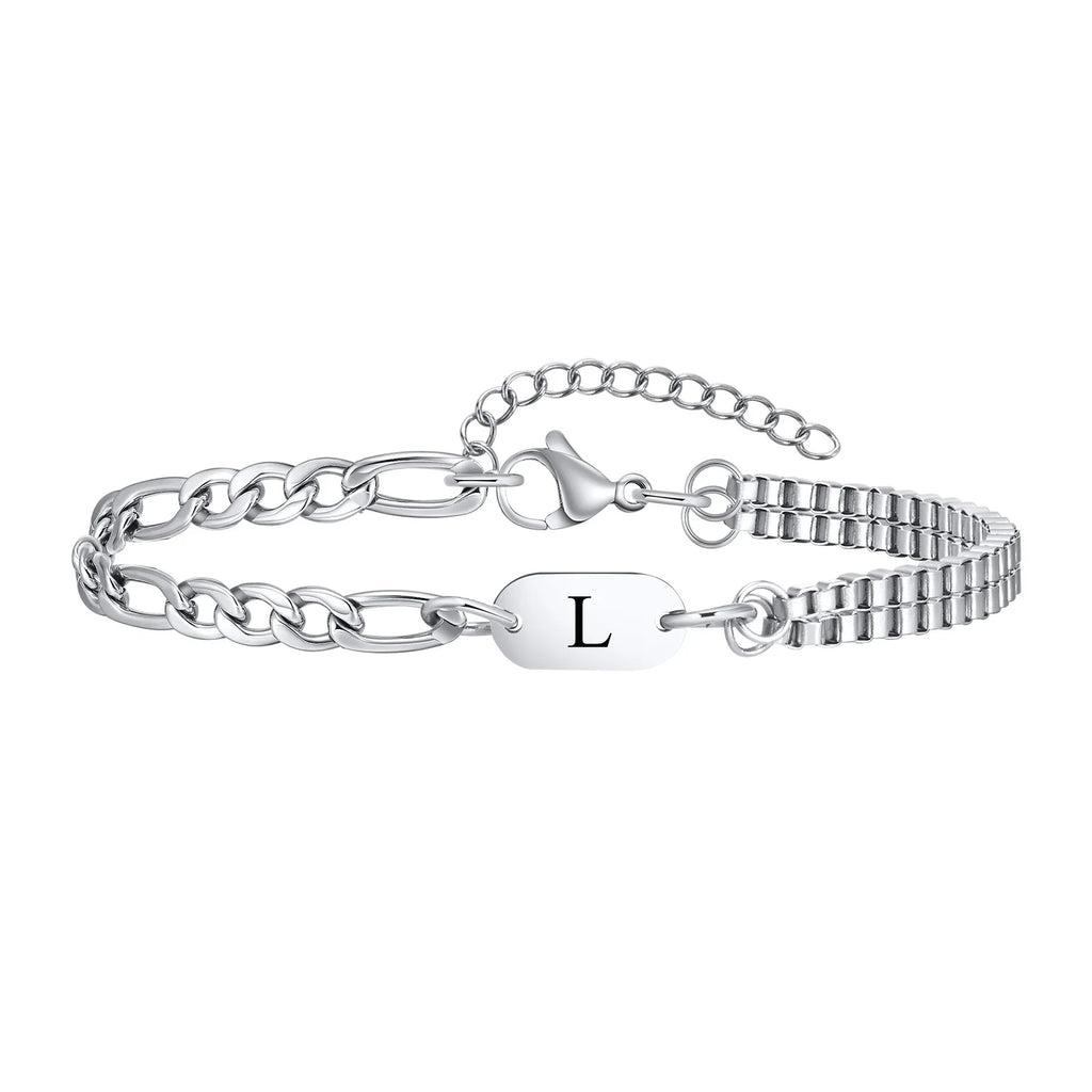 Men's initial bracelet l