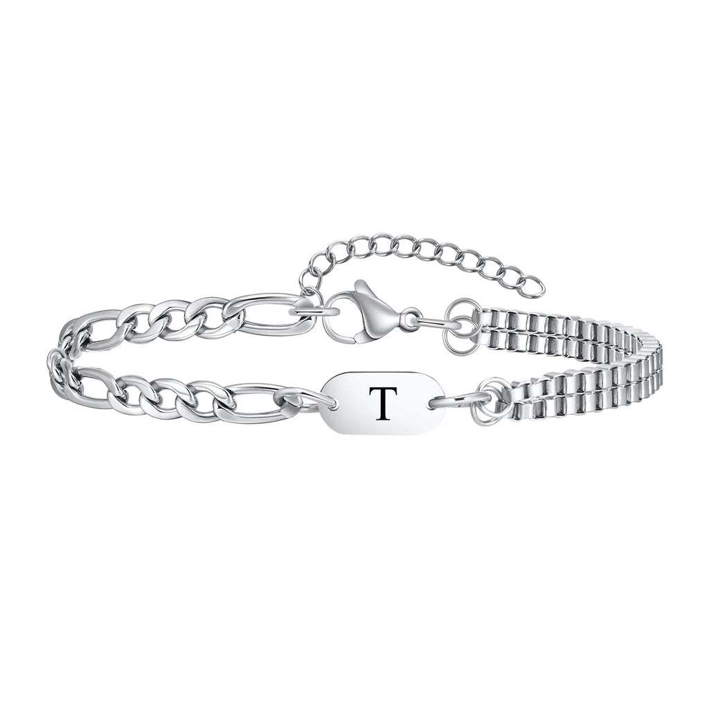 Men's initial bracelet t
