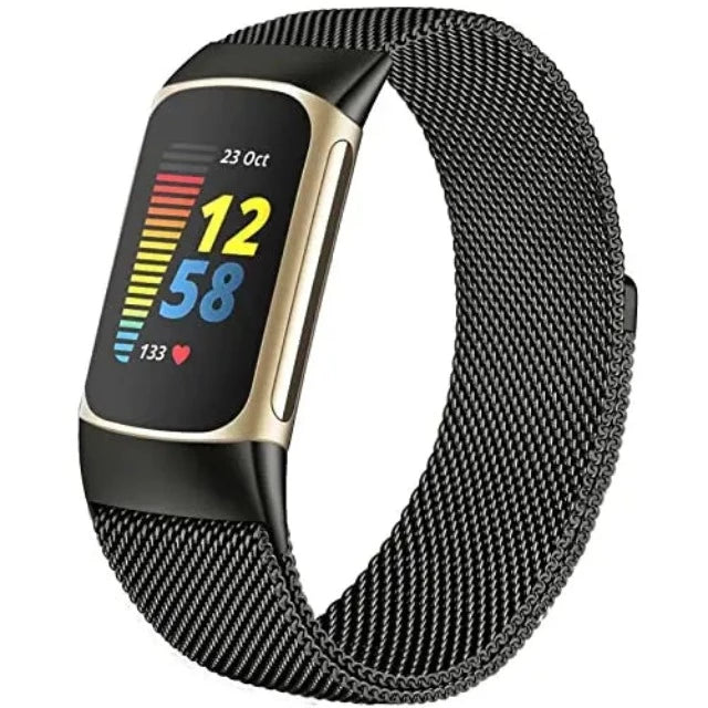 Bracelet for Fitbit Charge 3 Charge 4 Charge 5 black watch