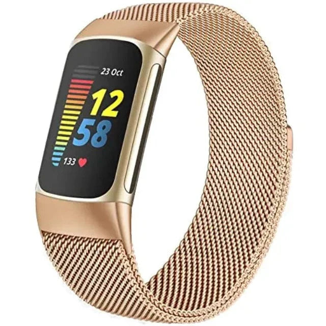 Bracelet for Fitbit Charge 3 Charge 4 Charge 5 rose gold watch
