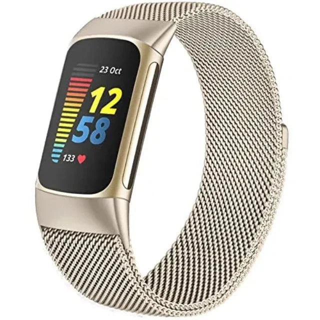 Bracelet for Fitbit Charge 3 Charge 4 Charge 5 gold watch 