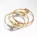 Adjustable Heart Curb Bracelet for Women Gold
