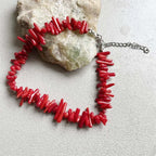 Adjustable red coral bracelet