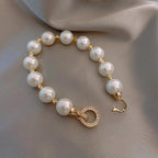 Retro Pearl and Zircon Bracelet