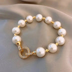Retro Pearl and Zircon Bracelet