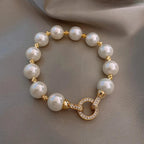 Retro Pearl and Zircon Bracelet