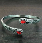Retro Cuban Link Water Drop Bracelet Red