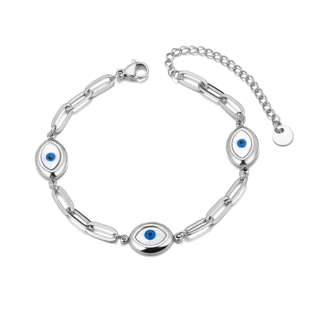 Retro Evil Eye Bracelet silver