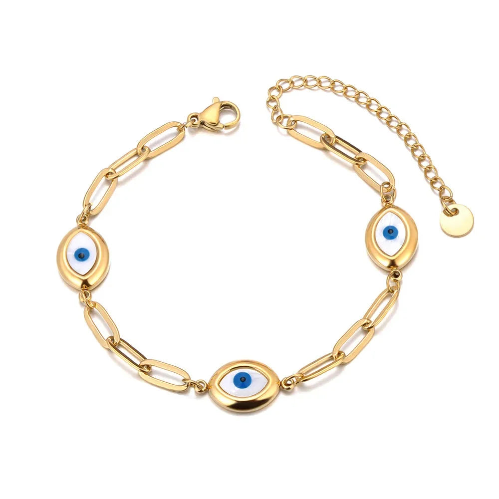 Retro Evil Eye Bracelet gold