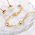 Retro Evil Eye Bracelet gold