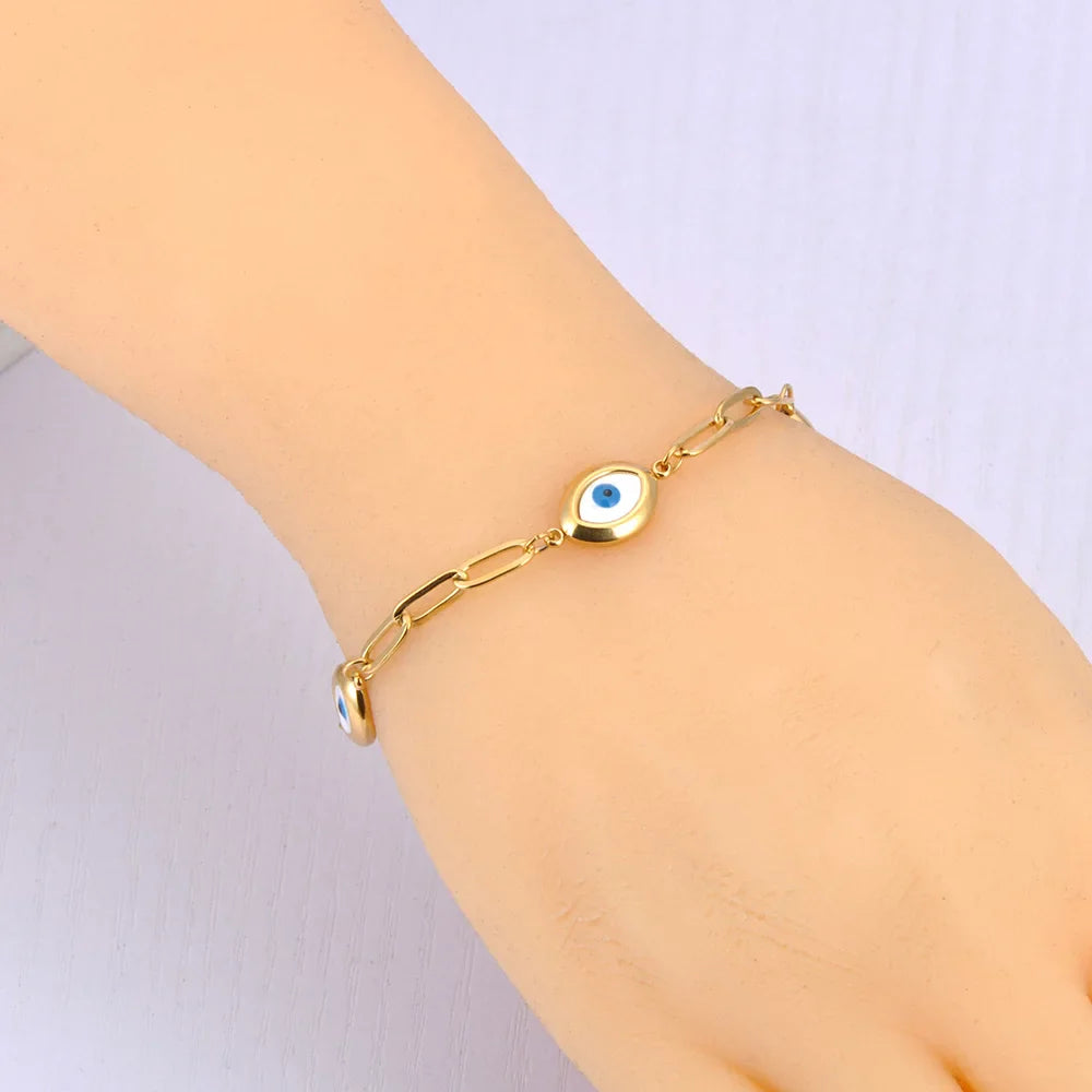 Retro Evil Eye Bracelet gold