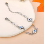 Retro Evil Eye Bracelet silver