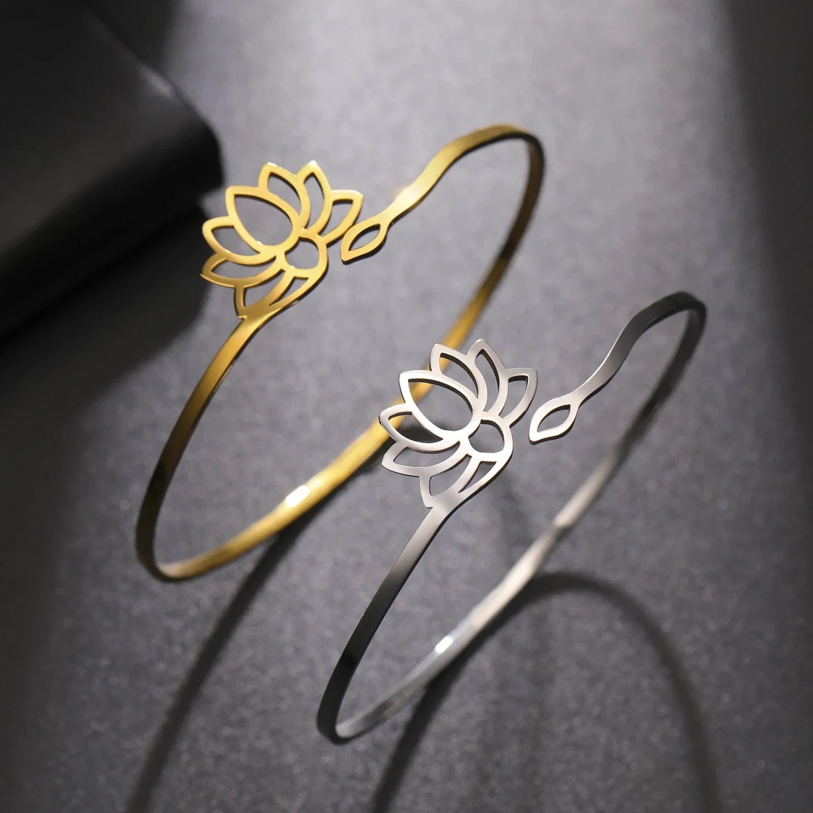 Lotus Flower Bangle for Women