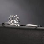 Lotus Flower Bangle for Women silver