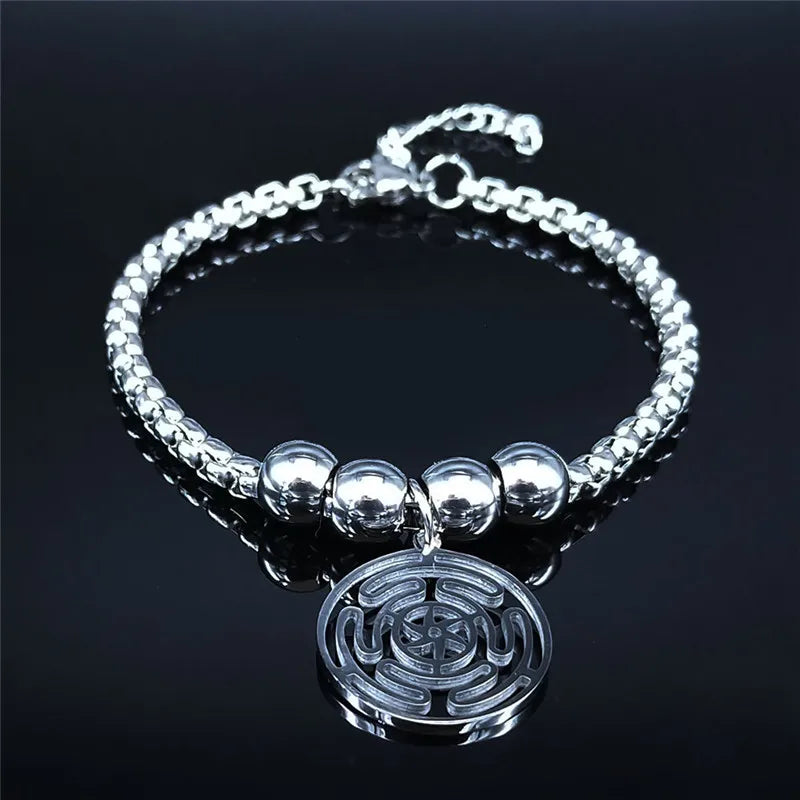 Hecate's Wheel Bracelet Strophalos Wiccan Witchcraft