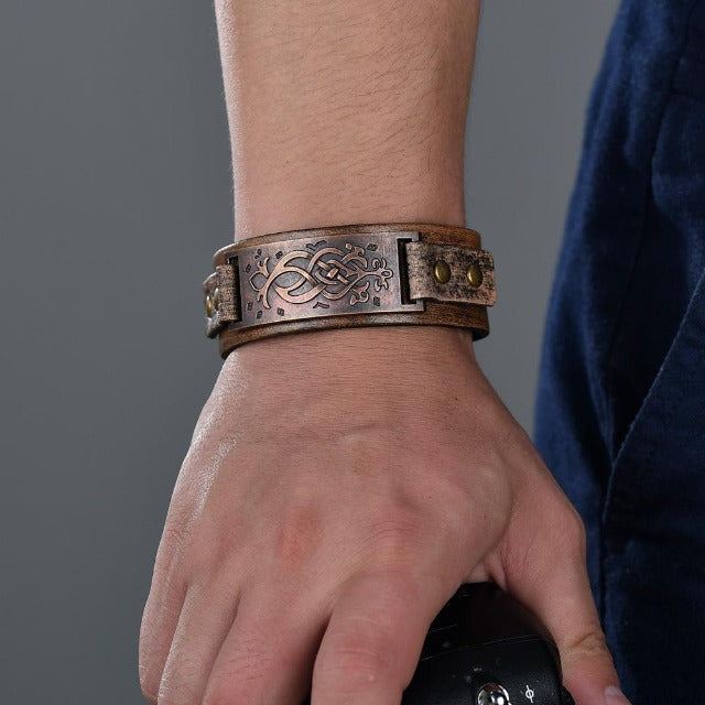 Scandinavian Leather Men's Bracelet