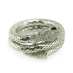 Triple Snake Bracelet Women Silver