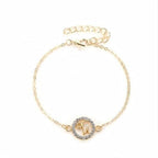 Zodiac Sign Bracelet 12 Constellations Curb Chain Bracelet for Men and Women Astrology