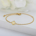 Women's Sun Bracelet Link Chain Gold