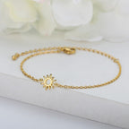 Women's Sun Bracelet Link Chain Gold