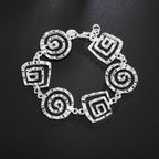 Silver spiral bracelet for women