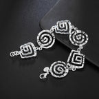 Silver spiral bracelet for women